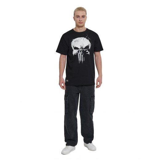 Cropp - Czarny T-shirt Punisher - czarny Cropp L Cropp