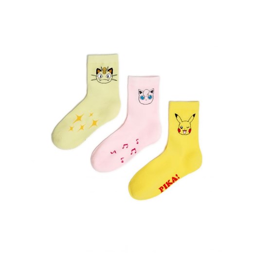 Cropp - 3 pack skarpetek Pokémon - wielobarwny Cropp 39-41 okazyjna cena Cropp