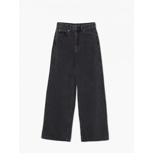 Cropp - Jeansy wide leg - szary Cropp 34 okazja Cropp