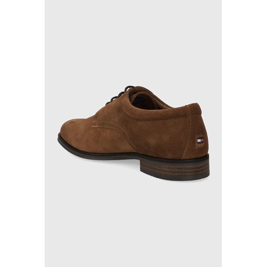 Tommy Hilfiger półbuty zamszowe CASUAL HILFIGER SUEDE SHOE męskie kolor brązowy Tommy Hilfiger 44 ANSWEAR.com