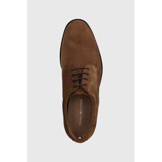 Tommy Hilfiger półbuty zamszowe CASUAL HILFIGER SUEDE SHOE męskie kolor brązowy Tommy Hilfiger 43 ANSWEAR.com