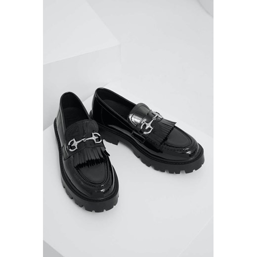 Answear Lab mokasyny damskie kolor czarny na płaskim obcasie Answear Lab 41 ANSWEAR.com