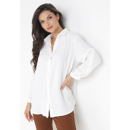Biała Koszula z Podpinanymi Rękawami Jalema ze sklepu Born2be Odzież w kategorii Koszule damskie - zdjęcie 161468397