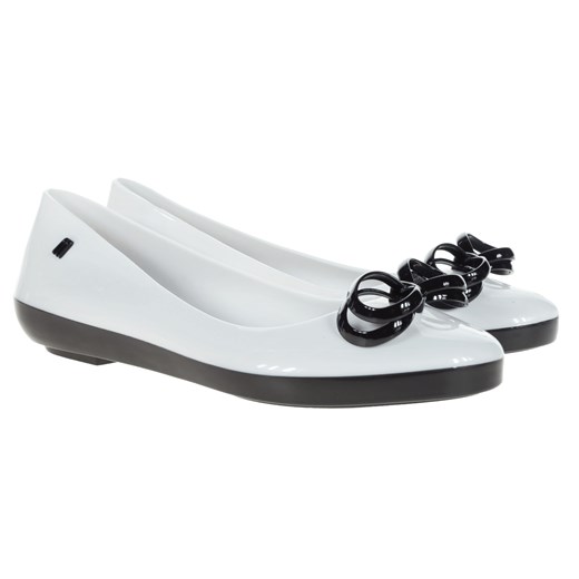 BALERINKI MELISSA COLOR FEELING II SP AD WHITE BLACK riccardo szary kokardka