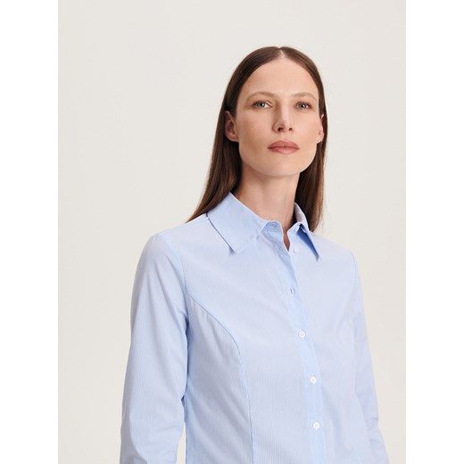 Koszula damska Reserved niebieska z długim rękawem 