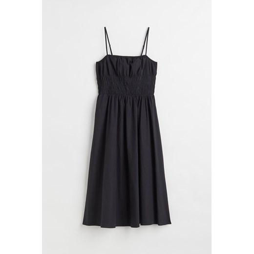 H & M - Sukienka z elastycznym marszczeniem - Czarny H & M M H&M