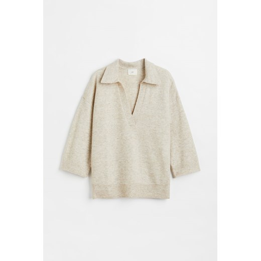 H & M - Feinstrickpullover mit Kragen - Braun - Damen H & M XL H&M