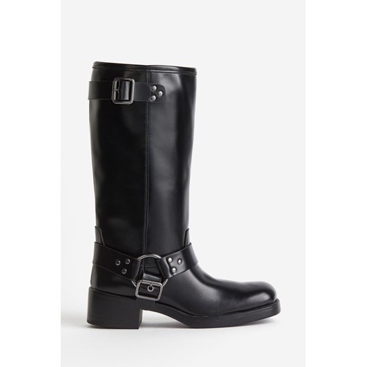 H & M - Kozaki biker - Czarny H & M Dostępne inne rozmiary H&M