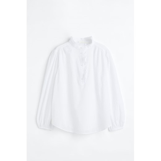H & M - Bluzka z falbankami - Biały H & M XXL H&M