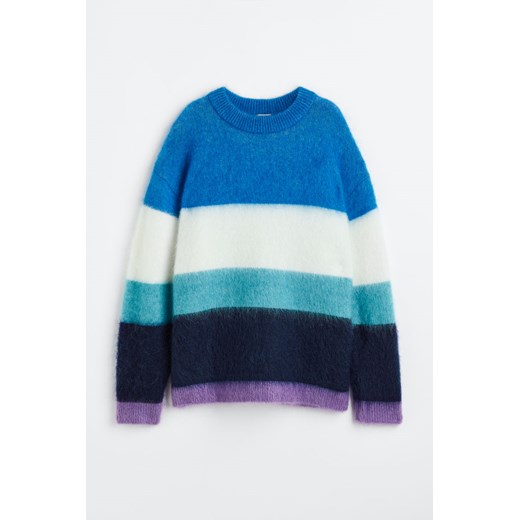 H & M - Sweter oversize z wełną - Niebieski H & M S H&M