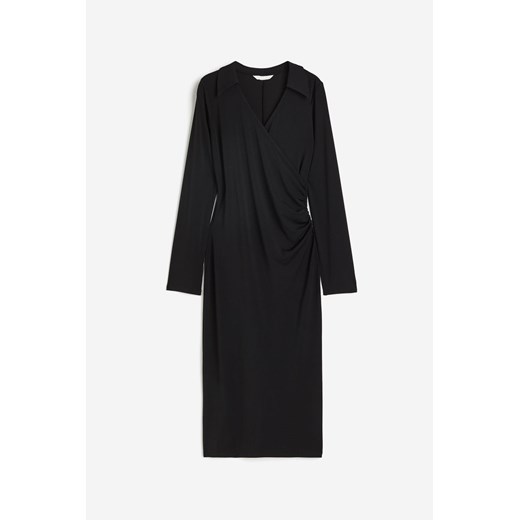 H & M - Blusenkleid in Wickeloptik - Schwarz - Damen H & M S H&M