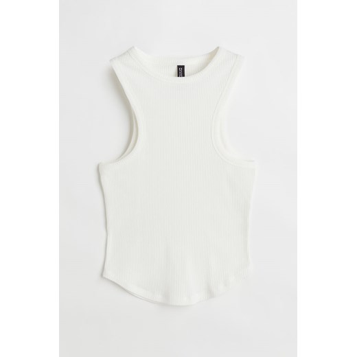 H & M - Geripptes Tanktop - Weiß - Damen H & M S H&M