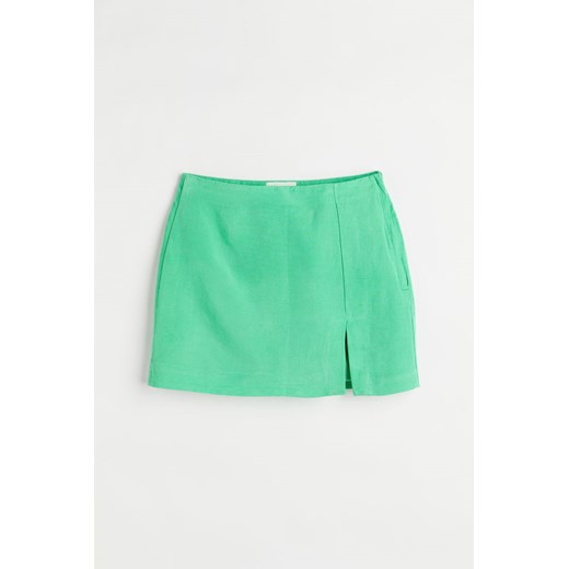 H & M - Krótka spódnica z domieszką lnu - Zielony H & M 36 H&M