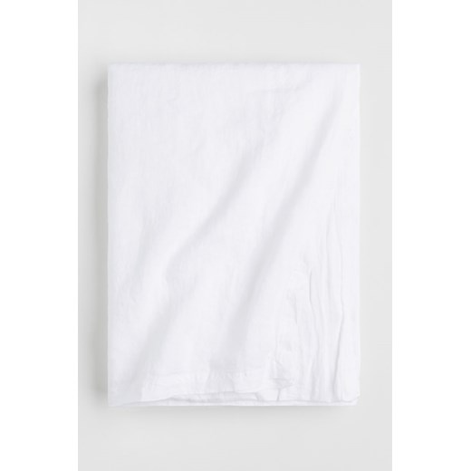 H & M - Obrus ze spranego lnu - Biały H & M uniwersalny H&M