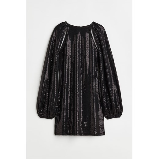 H & M - Paillettenkleid mit Cut-outs - Schwarz - Damen H & M S H&M