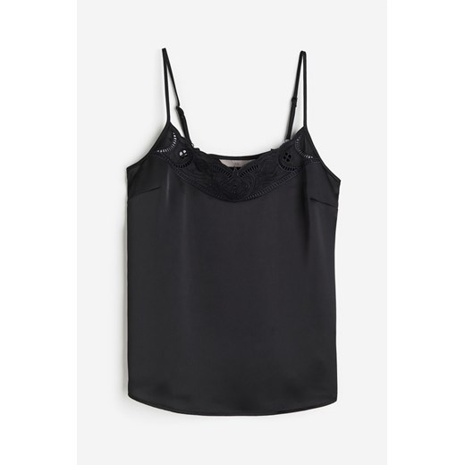 H & M - Lingerie-Top mit Spitzendetail - Schwarz - Damen H & M M H&M