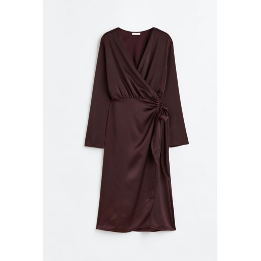H & M - Wickelkleid aus Satin - Rot - Damen H & M M H&M