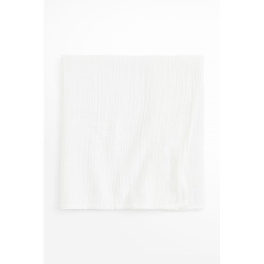 H & M - Kocyk przytulanka z bawełnianego muślinu - Biały H & M uniwersalny H&M
