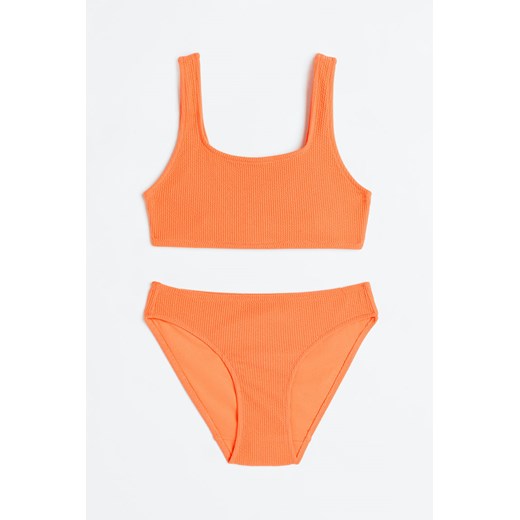 H & M - Kostium bikini o strukturalnej powierzchni - Pomarańczowy H & M 170 (14Y+) H&M