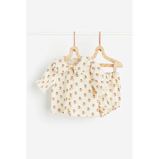 H & M - Bawełniany komplet 2-czesciowy - Biały H & M Dostępne inne rozmiary H&M