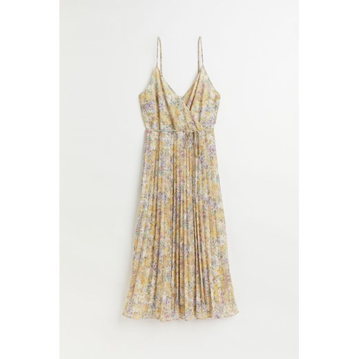 H & M - Plisowana sukienka kopertowa - Fioletowy H & M XXL H&M
