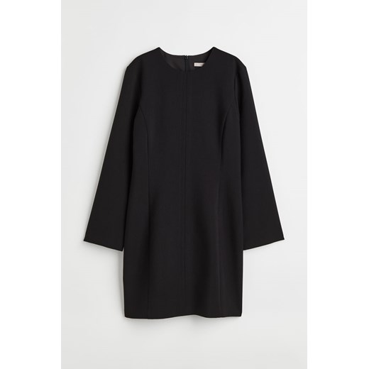 H & M - Krótka sukienka z długim rękawem - Czarny H & M XS H&M