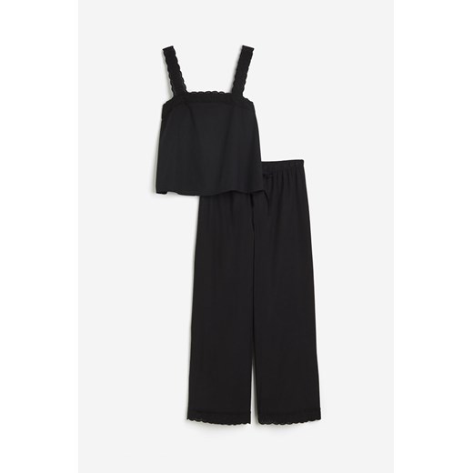 H & M - Schlafshirt und Hose - Schwarz - Damen H & M XS H&M