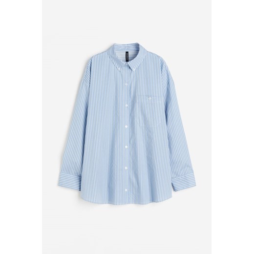 H & M - Popelinowa koszula oversize - Niebieski H & M Dostępne inne rozmiary H&M