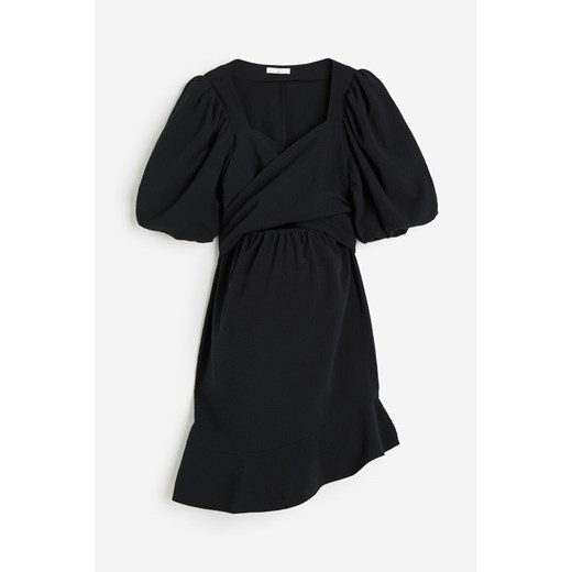 H & M - MAMA Kopertowa sukienka - Czarny H & M XS H&M