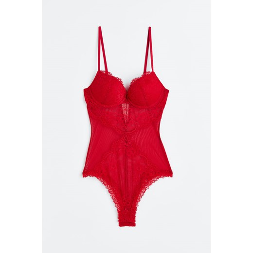 H & M - Super-Push-up-Body aus Spitze - Rot - Damen H & M 40 H&M