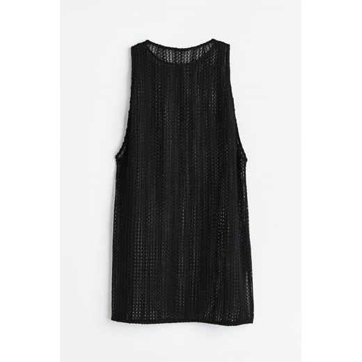 H & M - Sukienka plażowa o wyglądzie szydełkowej robótki - Czarny H & M S H&M