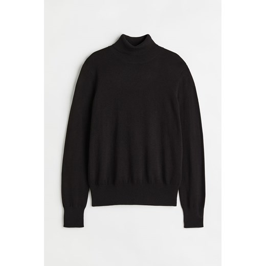 H & M - Cienki sweter z golfem - Czarny H & M XL H&M