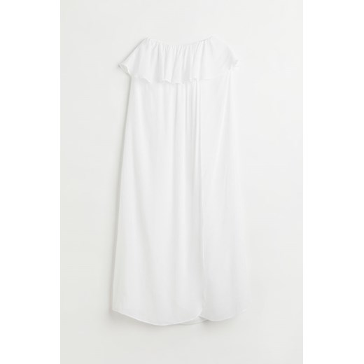H & M - Plażowa sukienka z falbana - Biały H & M M H&M