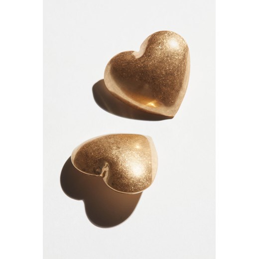 H & M - Kolczyki w kształcie serca - Złoty H & M NOSIZE H&M
