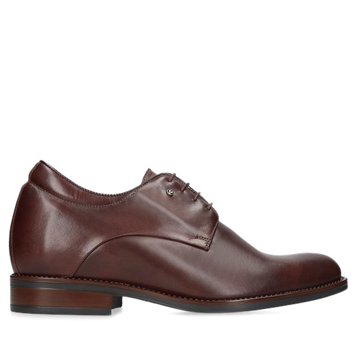 Brązowe buty podwyższające Bruce +7 cm, Conhpol- polski producent, derby, Conhpol 39 Konopka Shoes