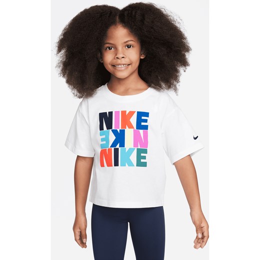 T-shirt dla małych dzieci Nike Snack Pack Boxy Tee - Biel Nike 6X Nike poland
