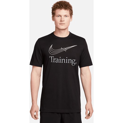 Męski T-shirt treningowy Nike Dri-FIT - Czerń ze sklepu Nike poland w kategorii T-shirty męskie - zdjęcie 161520029