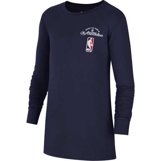 T-shirt z długim rękawem dla dużych dzieci Team 31 Courtside Nike NBA - Niebieski ze sklepu Nike poland w kategorii T-shirty chłopięce - zdjęcie 161520496