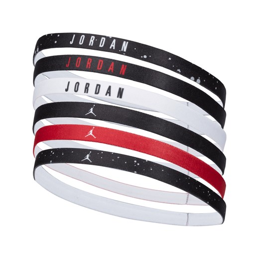 Opaski na włosy Jordan Elastic (6 szt.) - Czerń ze sklepu Nike poland w kategorii Opaski do włosów - zdjęcie 161520845