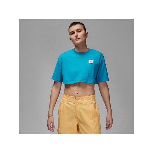Damski T-shirt o krótkim kroju Jordan Sport - Niebieski ze sklepu Nike poland w kategorii Bluzki damskie - zdjęcie 161520879