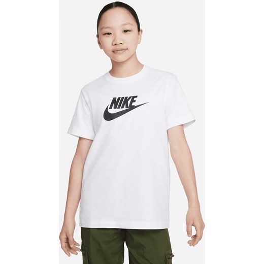 T-shirt dla dużych dzieci (dziewcząt) Nike Sportswear - Biel ze sklepu Nike poland w kategorii Bluzki dziewczęce - zdjęcie 161521559