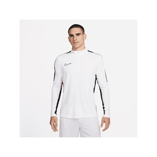 Męska koszulka piłkarska z zamkiem 1/2 Dri-FIT Nike Academy - Biel ze sklepu Nike poland w kategorii T-shirty męskie - zdjęcie 161521637