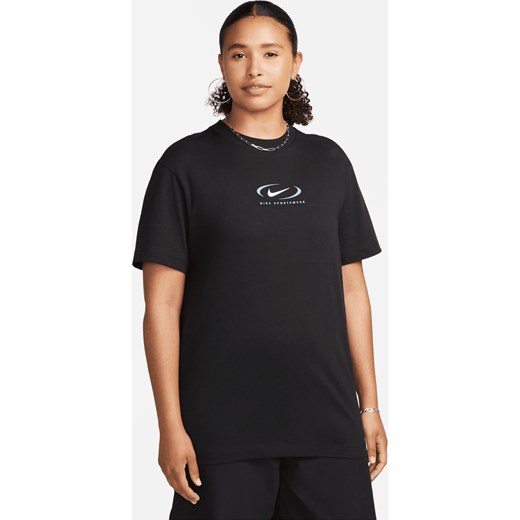 Damski T-shirt z nadrukiem Nike Sportswear - Czerń Nike XS (EU 32-34) Nike poland wyprzedaż
