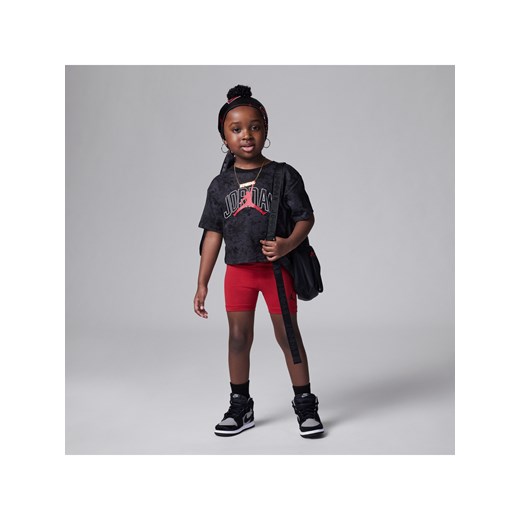Dwuczęściowy zestaw dla maluchów Air Jordan Flight Bike Shorts Set - Czerwony ze sklepu Nike poland w kategorii Komplety dziewczęce - zdjęcie 161522355