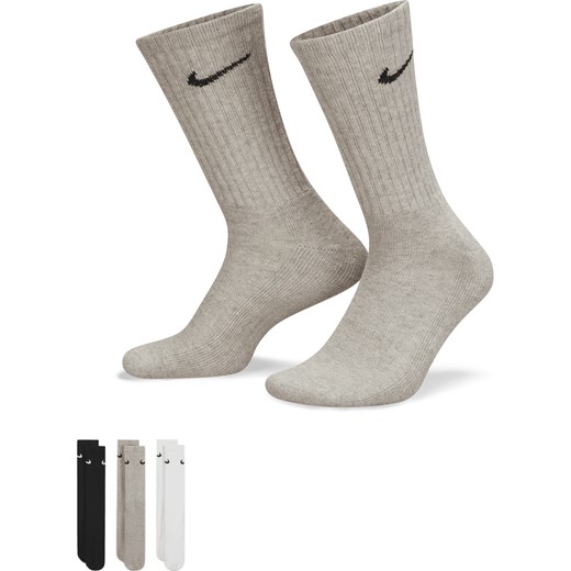Klasyczne skarpety treningowe Nike Cushioned (3 pary) - Wielokolorowe ze sklepu Nike poland w kategorii Skarpetki męskie - zdjęcie 161522516