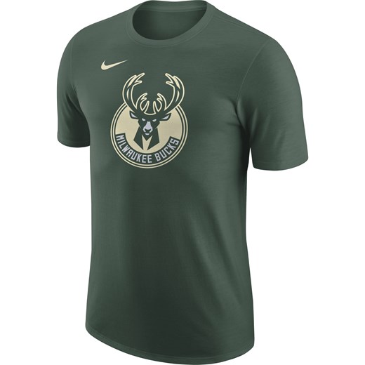 T-shirt męski Nike NBA Milwaukee Bucks Essential - Zieleń ze sklepu Nike poland w kategorii T-shirty męskie - zdjęcie 161522755