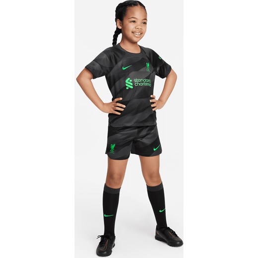Trzyczęściowy strój dla małych dzieci Nike Dri-FIT Liverpool F.C. Goalkeeper 2023/24 - Szary ze sklepu Nike poland w kategorii Komplety dziewczęce - zdjęcie 161522807