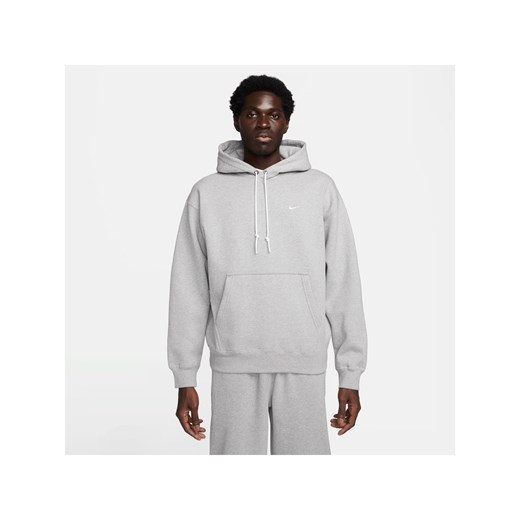 Męska dzianinowa bluza z kapturem Nike Solo Swoosh - Szary Nike 4XL Nike poland