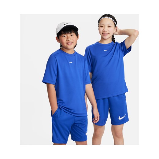 Koszulka treningowa dla dużych dzieci (chłopców) Nike Dri-FIT Multi - Niebieski ze sklepu Nike poland w kategorii T-shirty chłopięce - zdjęcie 161523465