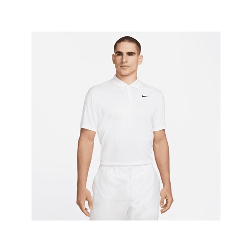 Męska koszulka polo do tenisa NikeCourt Dri-FIT - Biel ze sklepu Nike poland w kategorii T-shirty męskie - zdjęcie 161523907